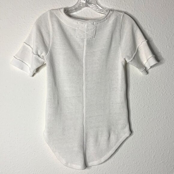 We the Free / Free People On The Run White Henley Top Women’s Size Extra Small - Picture 3 of 9
